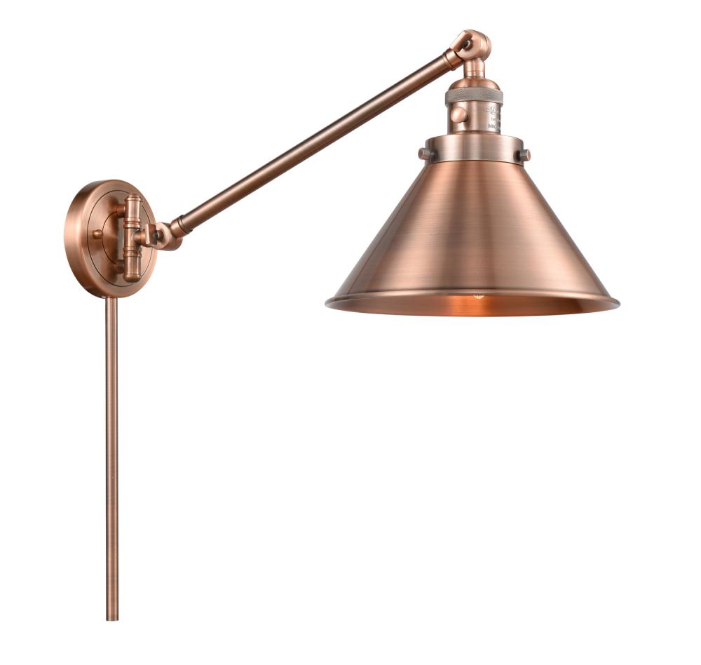 Briarcliff - 1 Light - 10 inch - Antique Copper - Swing Arm