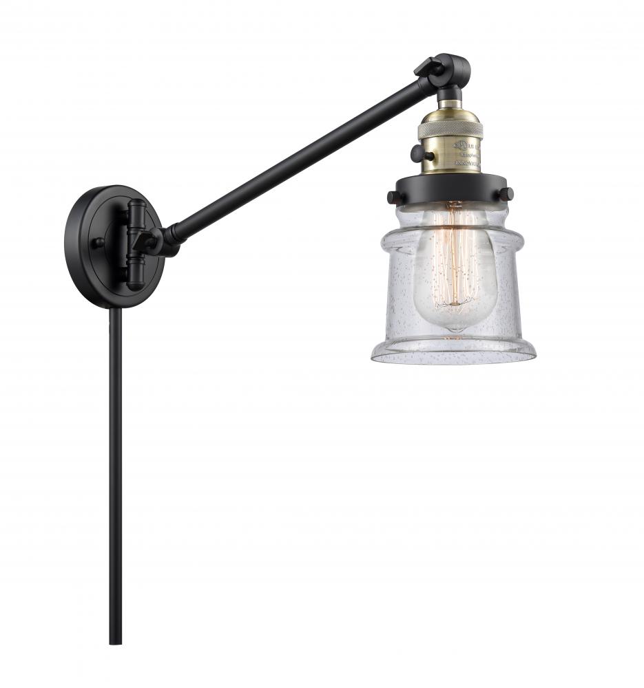 Canton - 1 Light - 8 inch - Black Antique Brass - Swing Arm