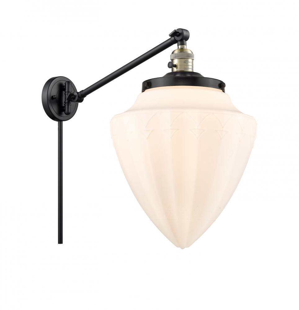Bullet - 1 Light - 12 inch - Black Antique Brass -Adjustable Swing Arm