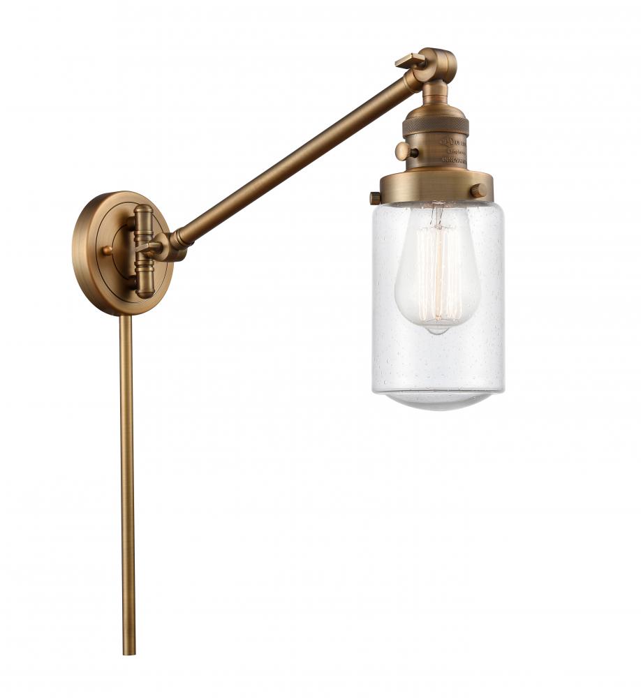 Dover - 1 Light - 5 inch - Brushed Brass -Adjustable Swing Arm