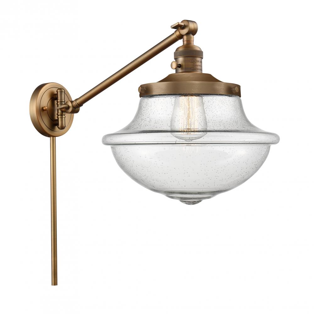 Oxford - 1 Light - 12 inch - Brushed Brass -Adjustable Swing Arm