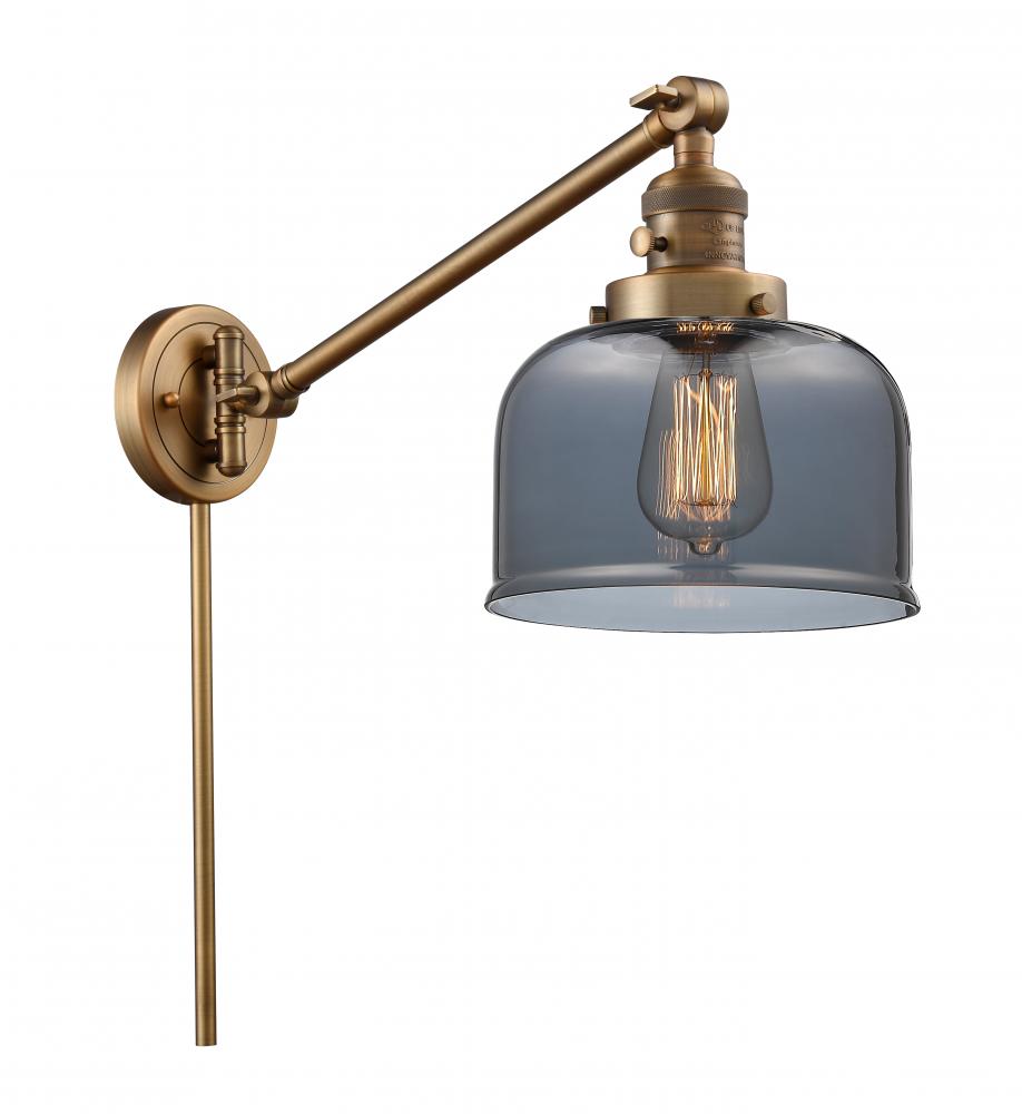 Bell - 1 Light - 8 inch - Brushed Brass -Adjustable Swing Arm