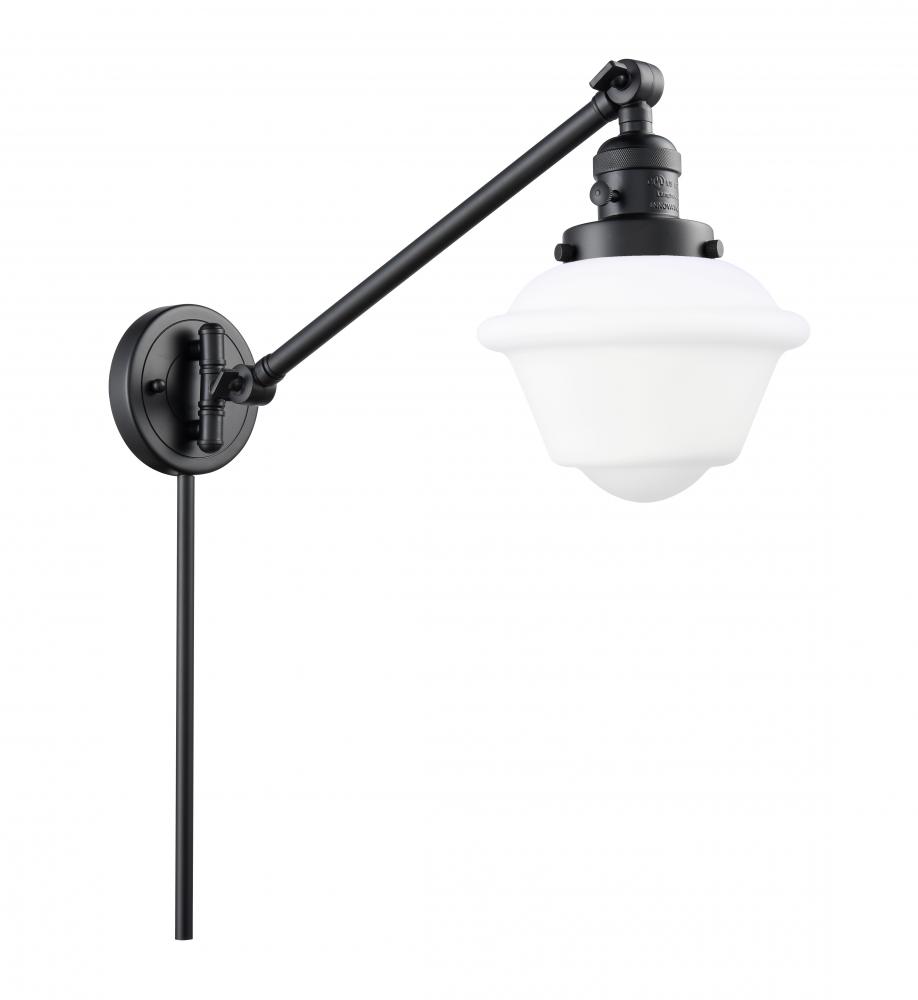 Oxford - 1 Light - 8 inch - Matte Black -Adjustable Swing Arm