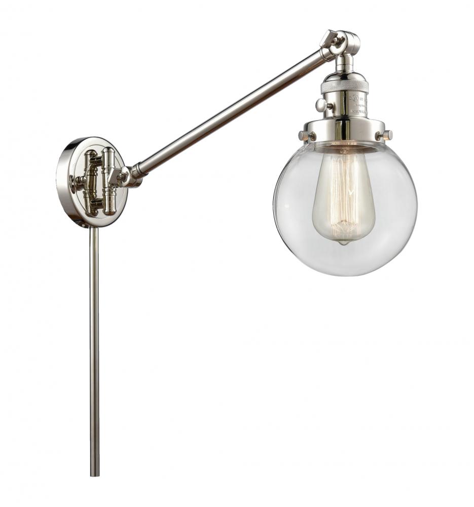 Beacon - 1 Light - 6 inch - Polished Nickel -Adjustable Swing Arm