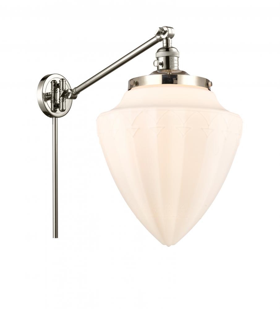 Bullet - 1 Light - 12 inch - Polished Nickel -Adjustable Swing Arm