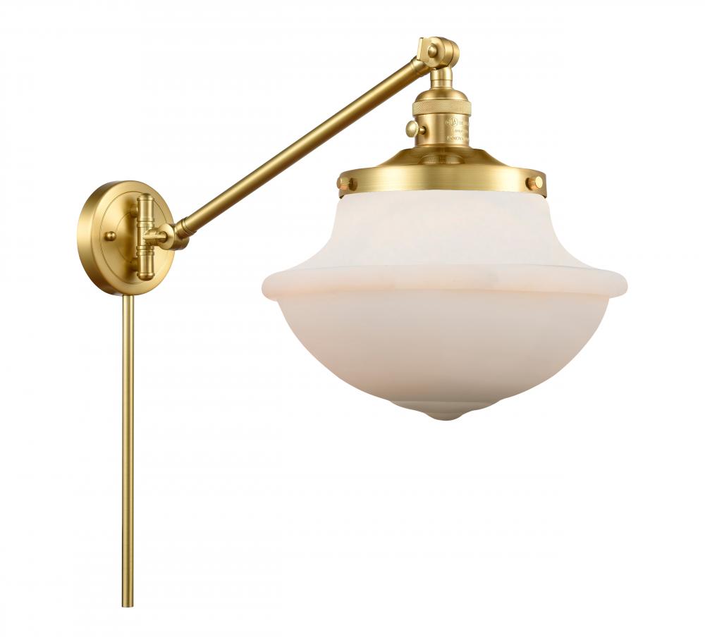 Oxford - 1 Light - 12 inch - Satin Gold -Adjustable Swing Arm