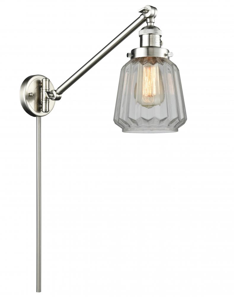 Chatham - 1 Light - 8 inch - Brushed Satin Nickel -Adjustable Swing Arm