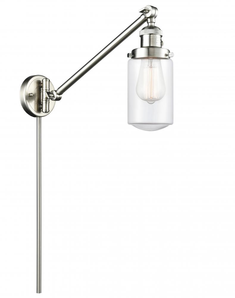 Dover - 1 Light - 5 inch - Brushed Satin Nickel -Adjustable Swing Arm