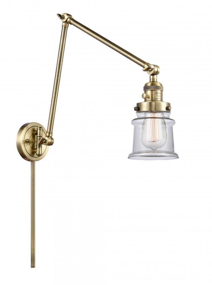 Canton - 1 Light - 8 inch - Antique Brass -Adjustable Swing Arm