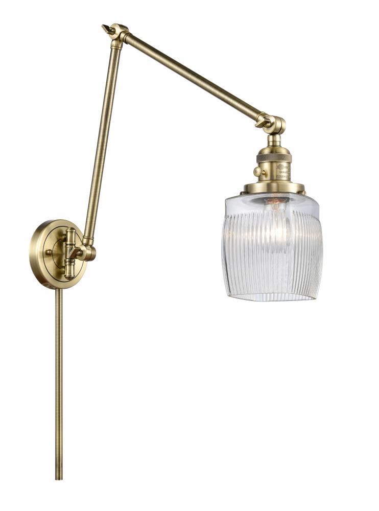 Colton - 1 Light - 8 inch - Antique Brass -Adjustable Swing Arm