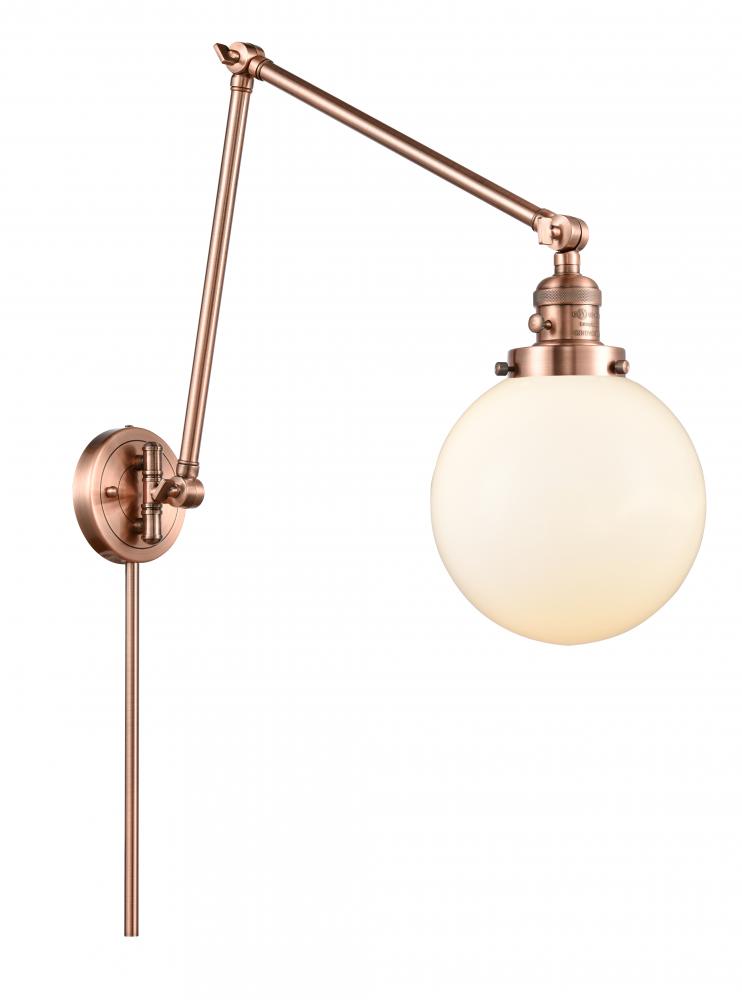 Beacon - 1 Light - 8 inch - Antique Copper - Swing Arm
