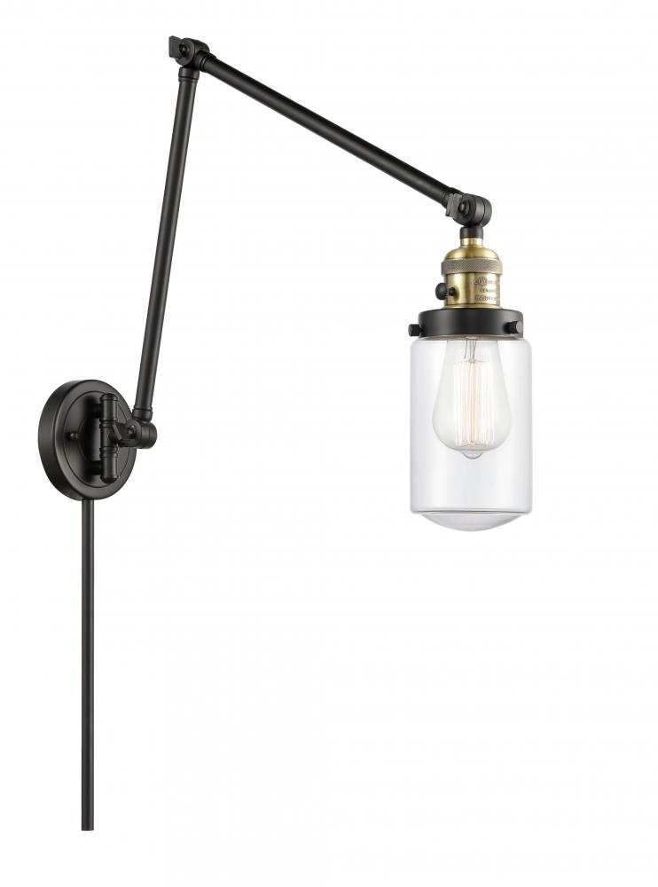 Dover - 1 Light - 5 inch - Black Antique Brass -Adjustable Swing Arm
