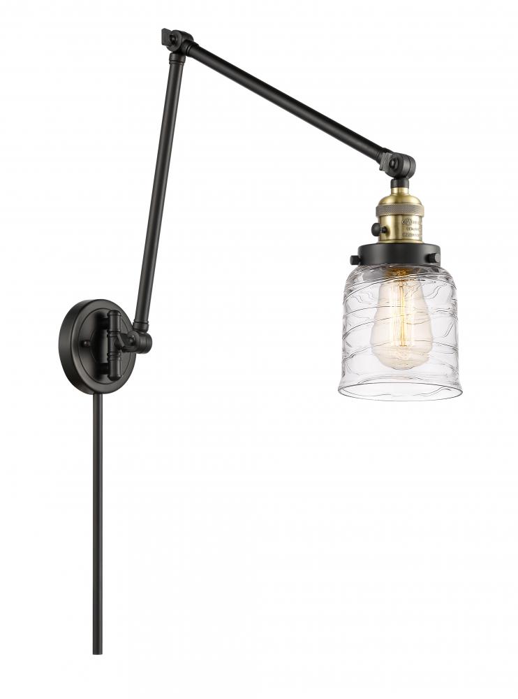 Bell - 1 Light - 8 inch - Black Antique Brass -Adjustable Swing Arm