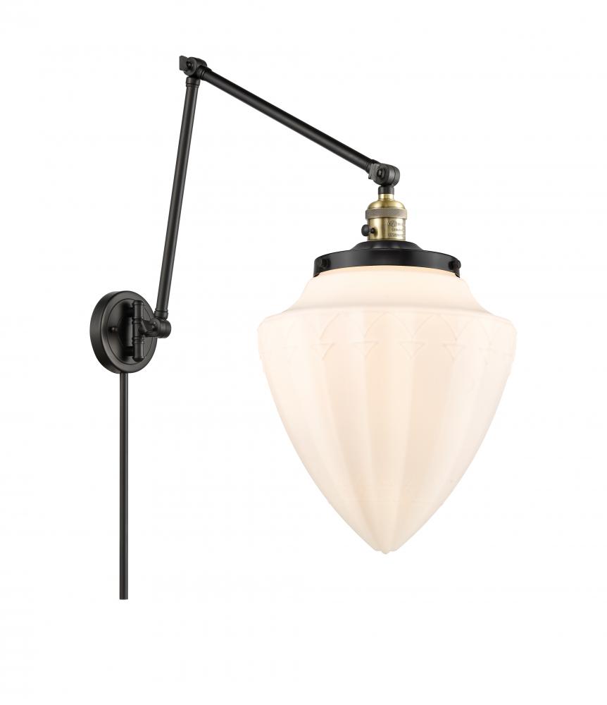 Bullet - 1 Light - 12 inch - Black Antique Brass -Adjustable Swing Arm