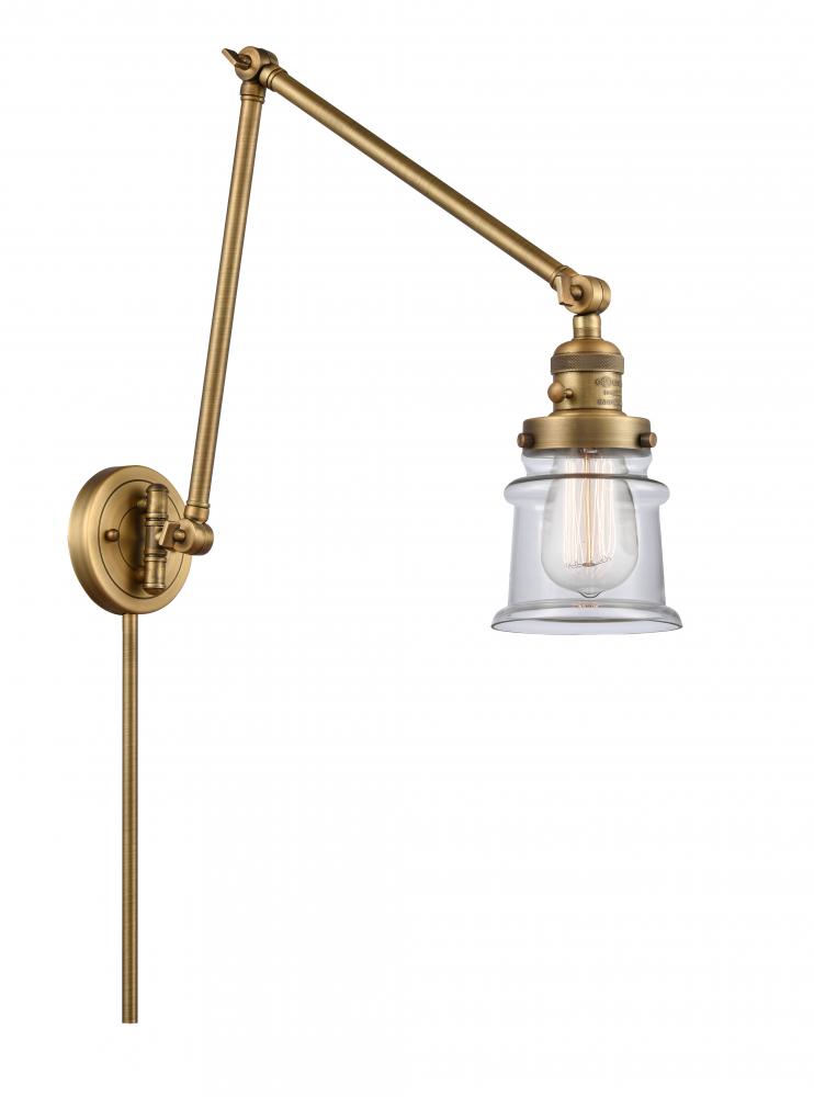 Canton - 1 Light - 8 inch - Brushed Brass -Adjustable Swing Arm