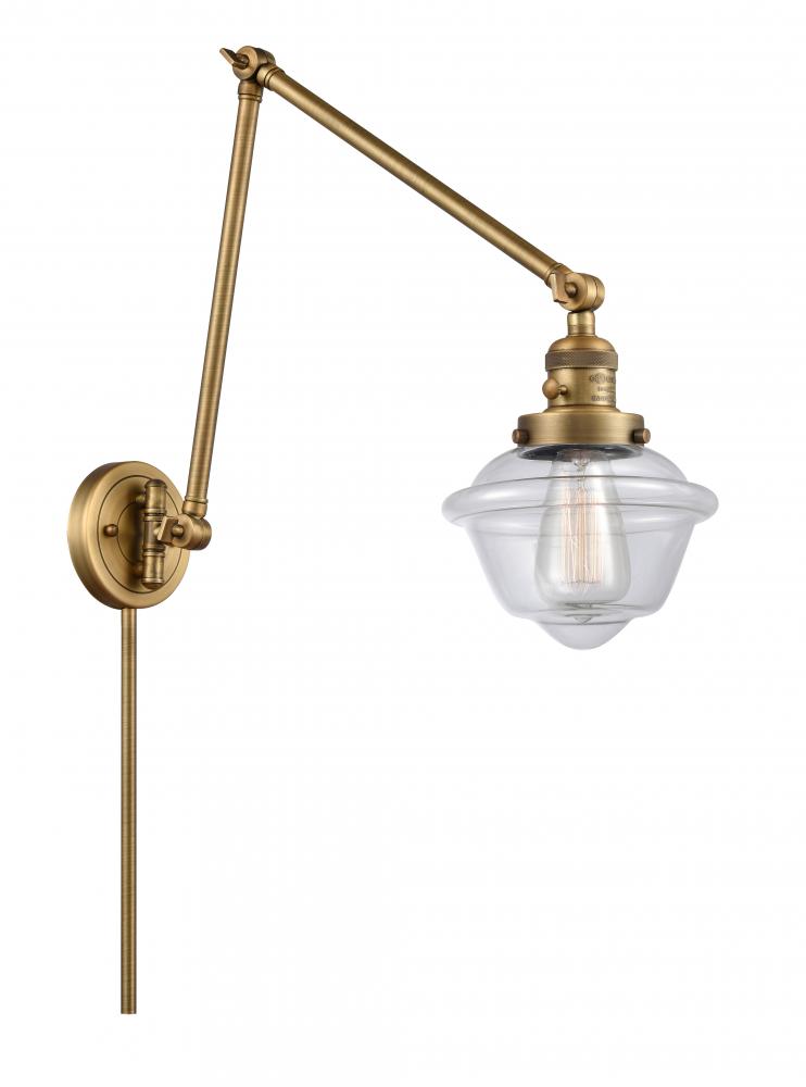 Oxford - 1 Light - 8 inch - Brushed Brass -Adjustable Swing Arm