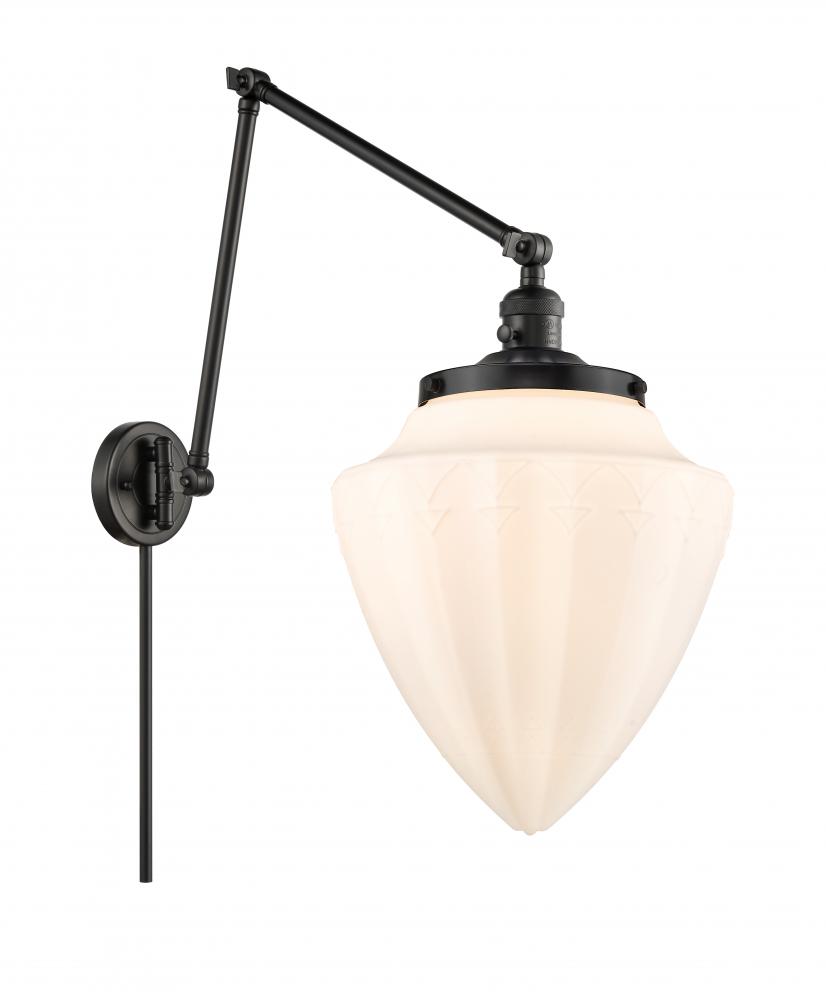 Bullet - 1 Light - 12 inch - Matte Black -Adjustable Swing Arm