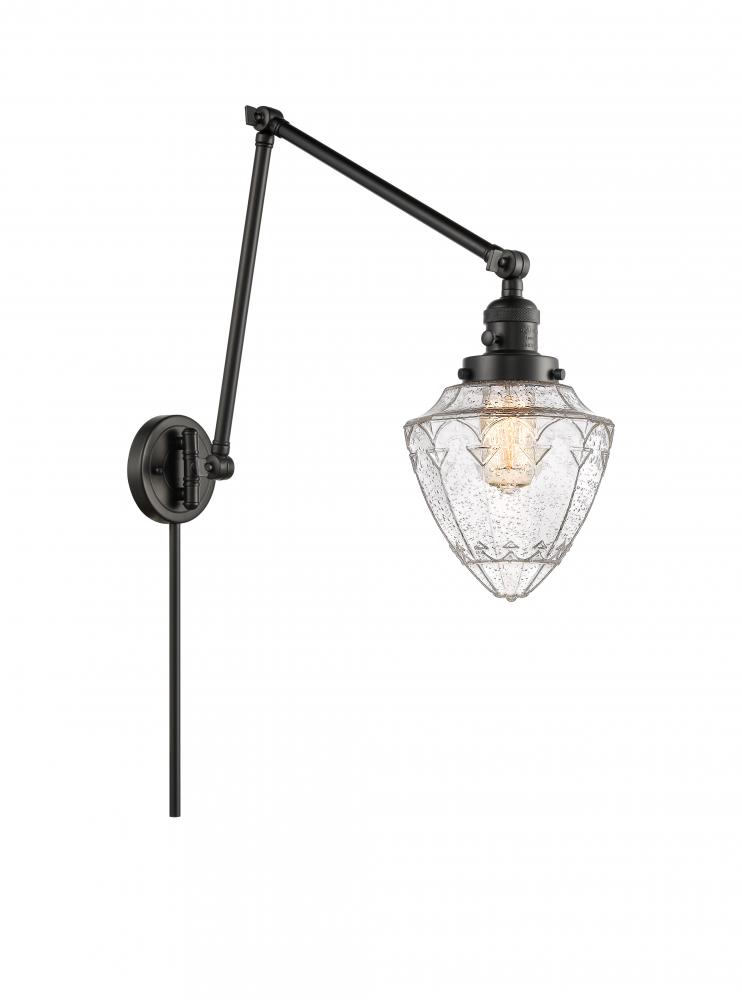 Bullet - 1 Light - 7 inch - Matte Black -Adjustable Swing Arm
