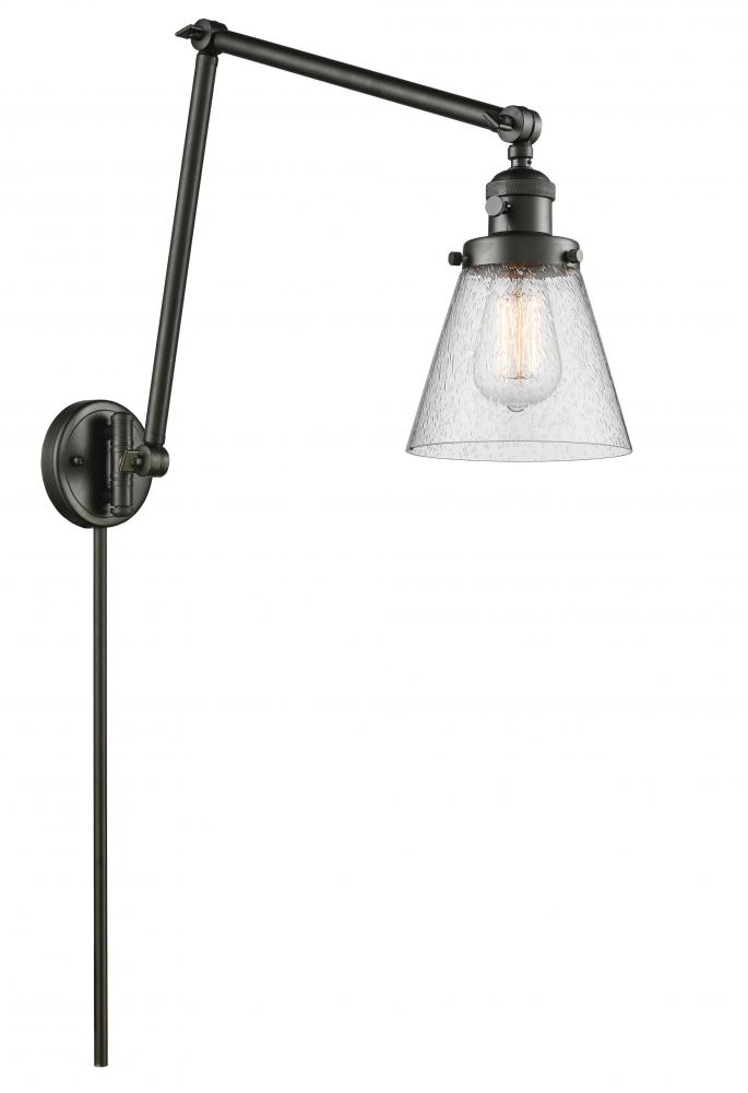 Cone - 1 Light - 8 inch - Oil Rubbed Bronze -Adjustable Swing Arm