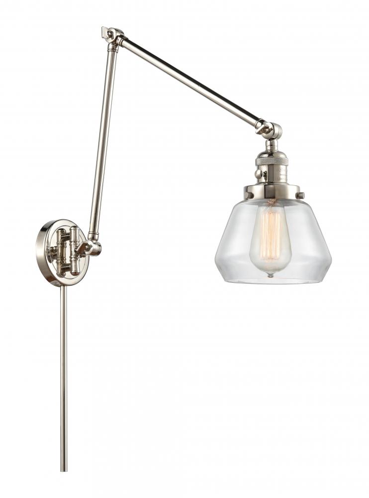 Fulton - 1 Light - 8 inch - Polished Nickel -Adjustable Swing Arm