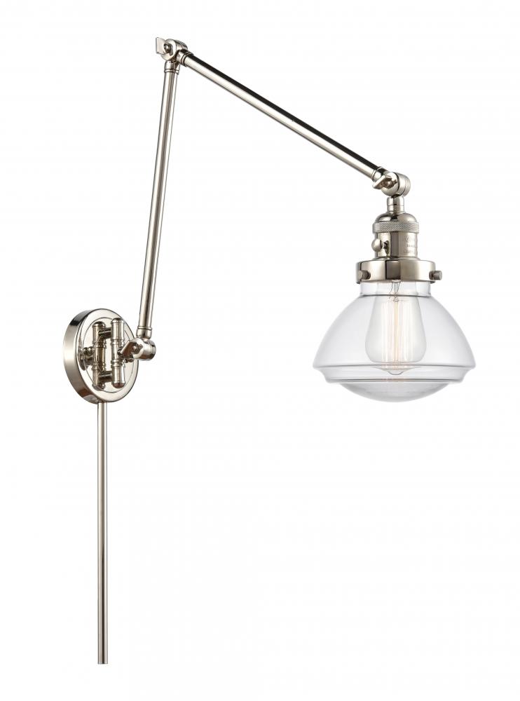 Olean - 1 Light - 9 inch - Polished Nickel -Adjustable Swing Arm