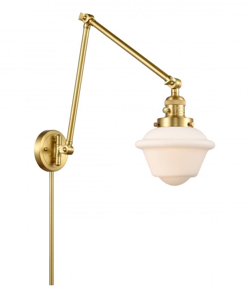 Oxford - 1 Light - 8 inch - Satin Gold -Adjustable Swing Arm