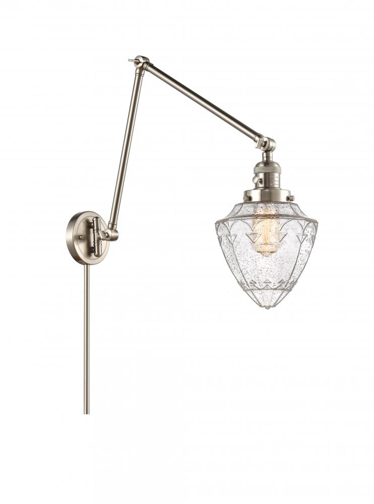 Bullet - 1 Light - 7 inch - Brushed Satin Nickel -Adjustable Swing Arm