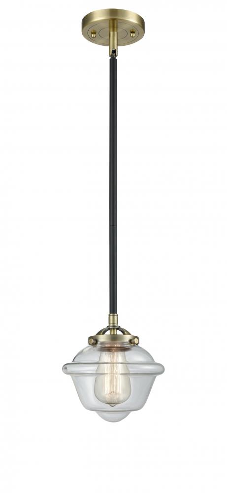 Oxford - 1 Light - 8 inch - Black Antique Brass - Cord hung - Mini Pendant
