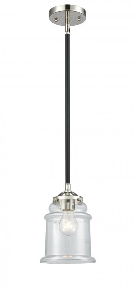 Canton - 1 Light - 6 inch - Black Polished Nickel - Cord hung - Mini Pendant