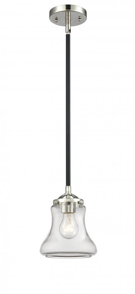 Bellmont - 1 Light - 6 inch - Black Polished Nickel - Cord hung - Mini Pendant