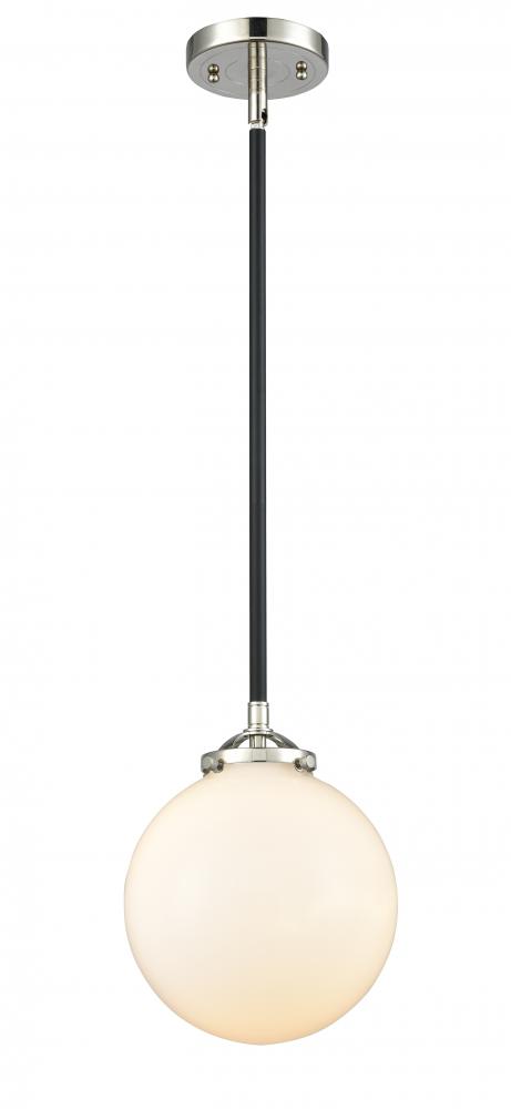Beacon - 1 Light - 8 inch - Black Polished Nickel - Cord hung - Mini Pendant