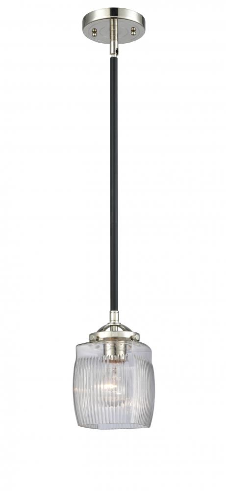 Colton - 1 Light - 6 inch - Black Polished Nickel - Cord hung - Mini Pendant