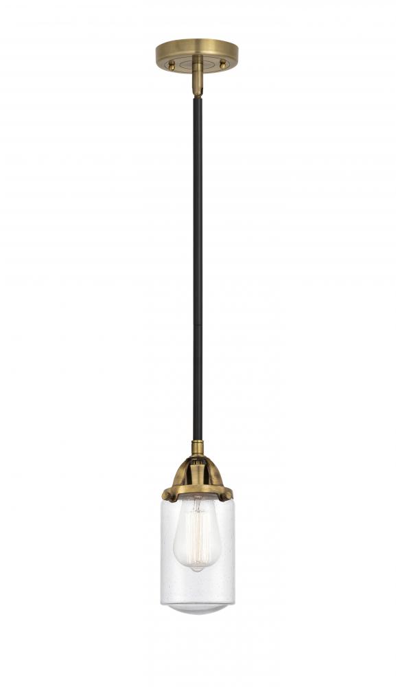Dover - 1 Light - 5 inch - Black Antique Brass - Stem hung - Mini Pendant