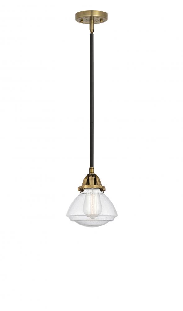 Olean - 1 Light - 7 inch - Black Antique Brass - Stem hung - Mini Pendant