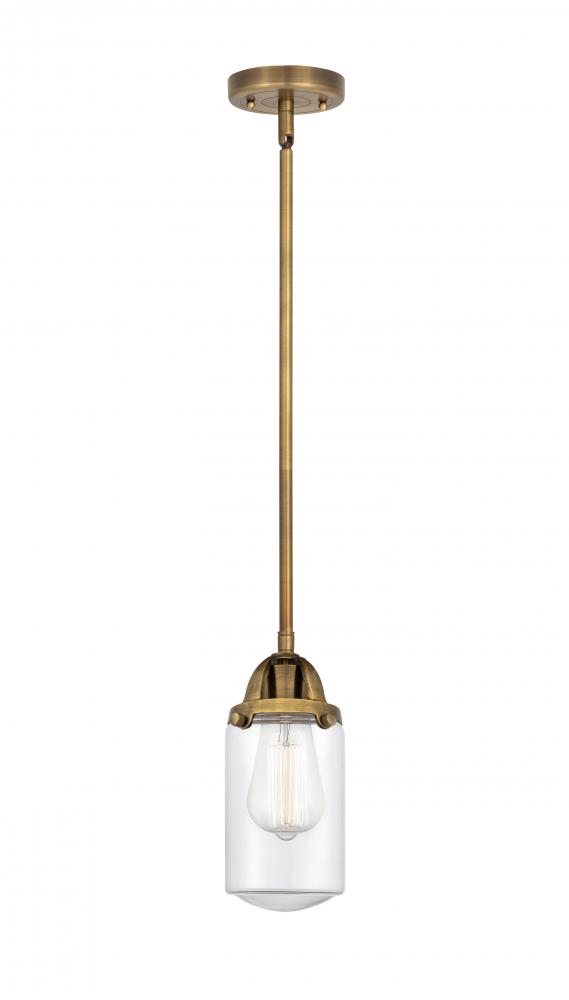 Dover - 1 Light - 5 inch - Brushed Brass - Stem hung - Mini Pendant