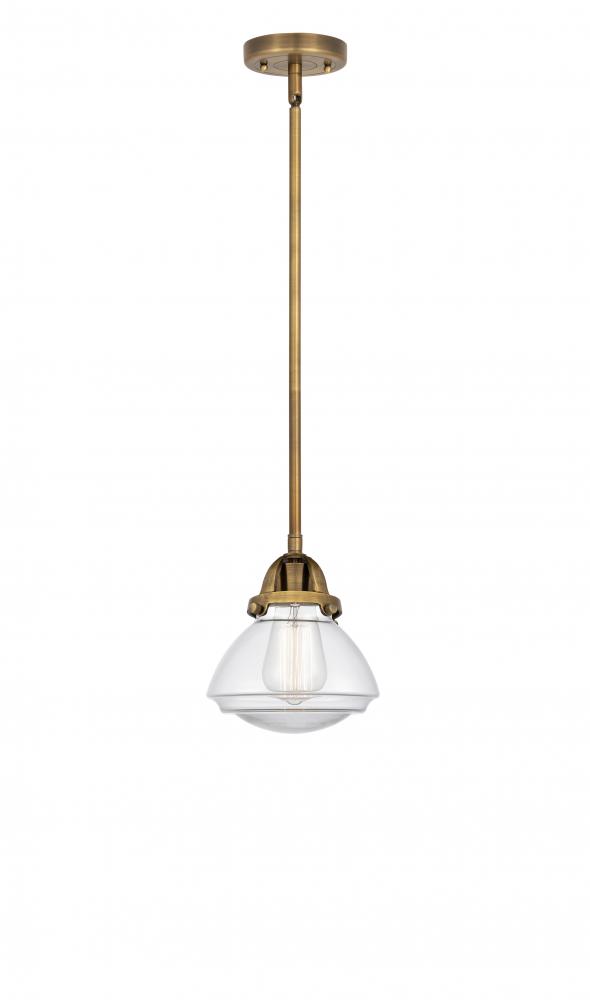 Olean - 1 Light - 7 inch - Brushed Brass - Stem hung - Mini Pendant