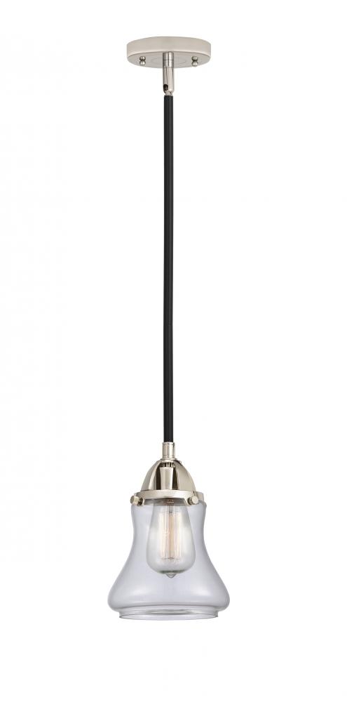 Bellmont - 1 Light - 6 inch - Black Polished Nickel - Stem hung - Mini Pendant