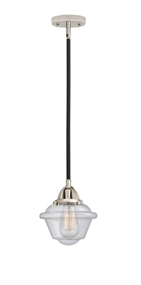 Oxford - 1 Light - 8 inch - Black Polished Nickel - Cord hung - Mini Pendant
