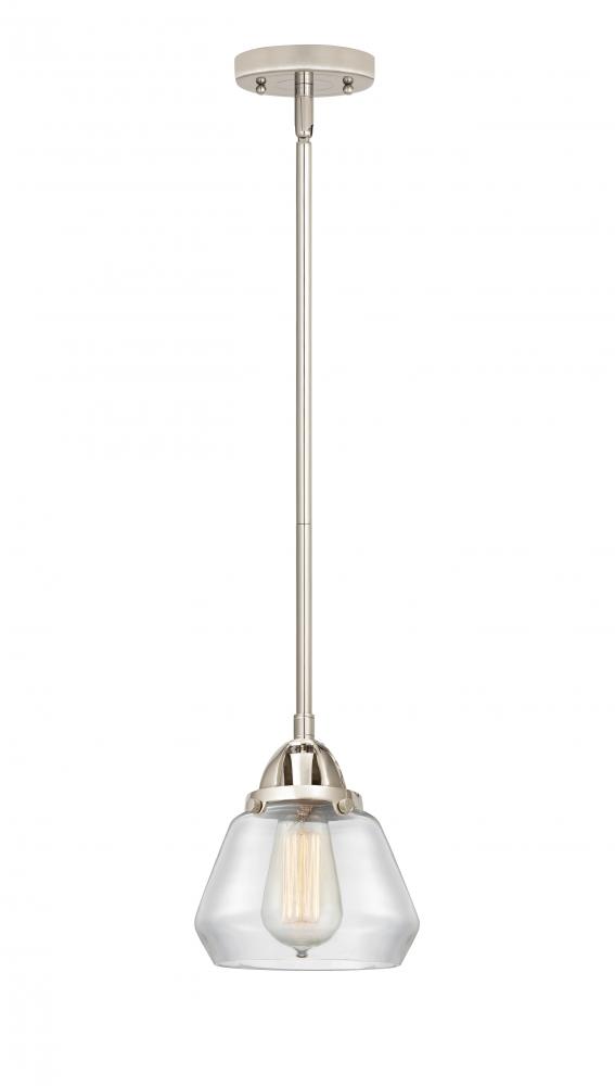 Fulton - 1 Light - 7 inch - Polished Nickel - Stem hung - Mini Pendant