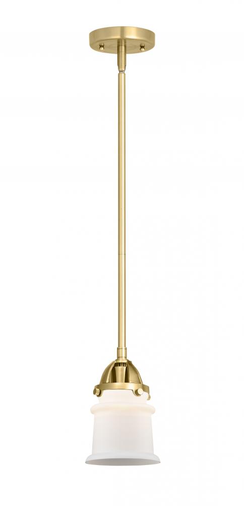 Canton - 1 Light - 5 inch - Satin Gold - Stem hung - Mini Pendant