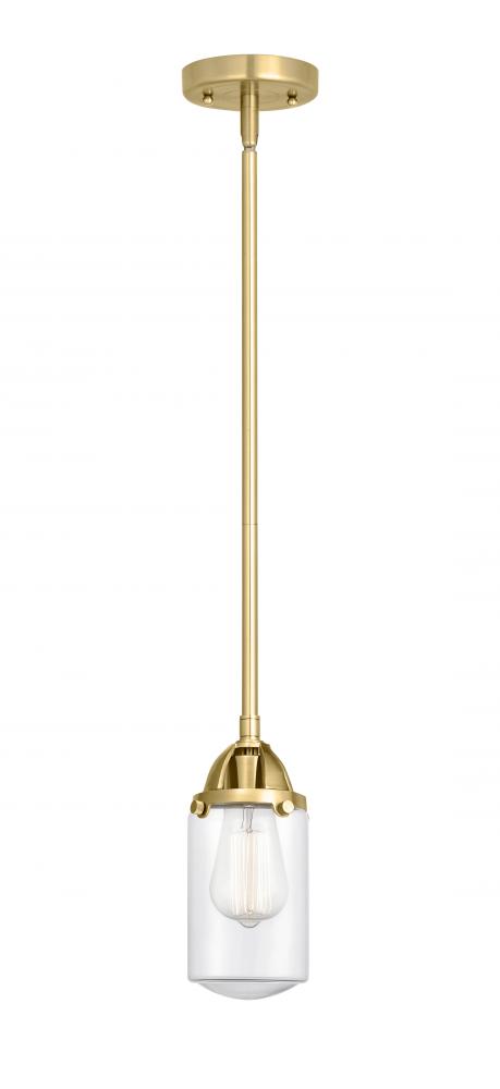 Dover - 1 Light - 5 inch - Satin Gold - Stem hung - Mini Pendant