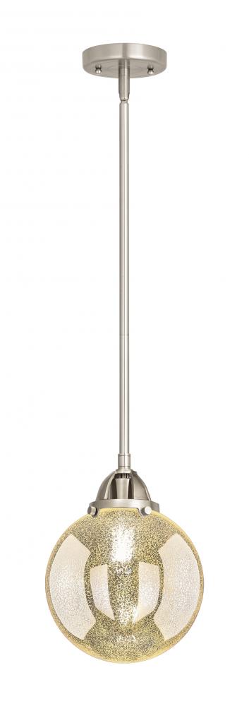 Beacon - 1 Light - 8 inch - Brushed Satin Nickel - Stem hung - Mini Pendant