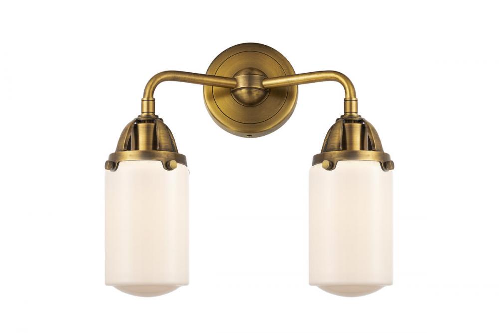 Dover - 2 Light - 13 inch - Brushed Brass - Bath Vanity Light