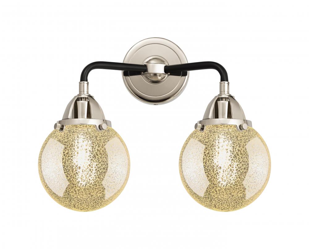 Beacon - 2 Light - 14 inch - Black Polished Nickel - Bath Vanity Light