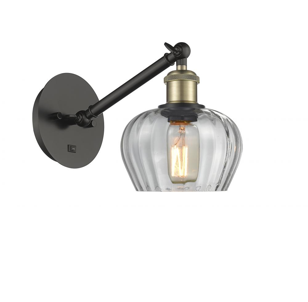 Fenton - 1 Light - 7 inch - Black Antique Brass - Adjustable Sconce