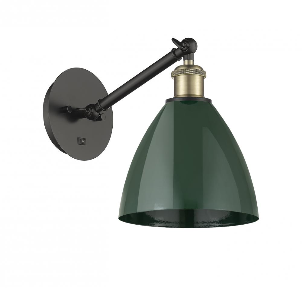 Plymouth - 1 Light - 8 inch - Black Antique Brass - Adjustable Sconce