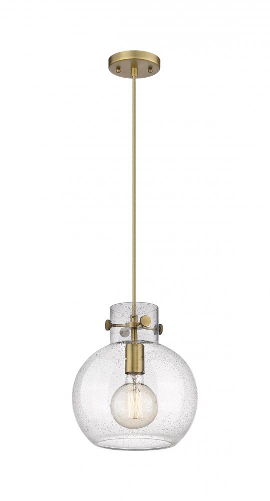 Newton Sphere - 1 Light - 10 inch - Brushed Brass - Cord hung - Mini Pendant