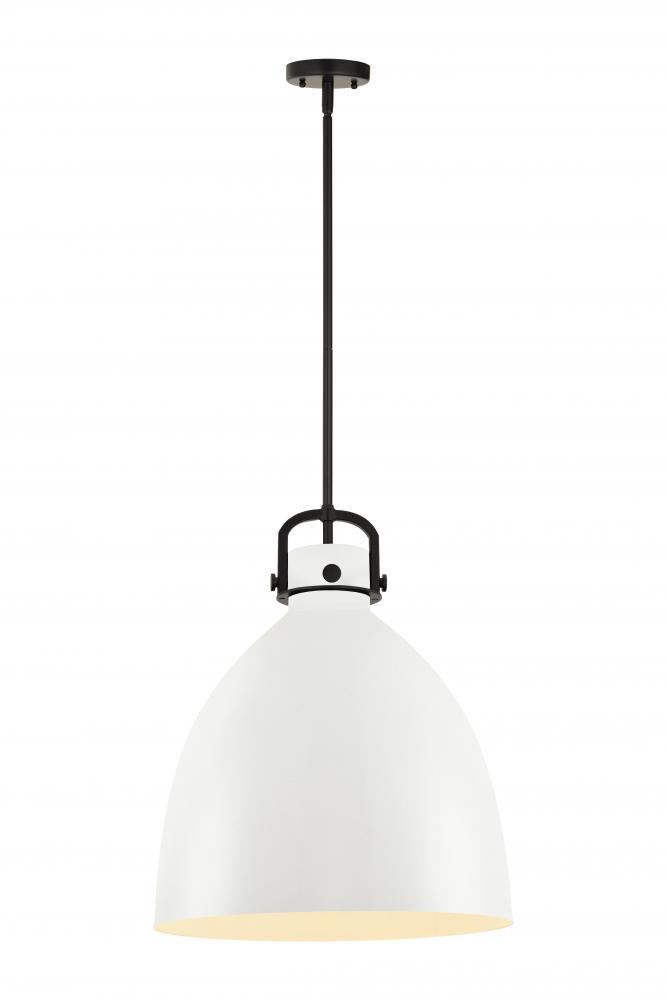 Newton Bell - 1 Light - 18 inch - Matte Black - Pendant