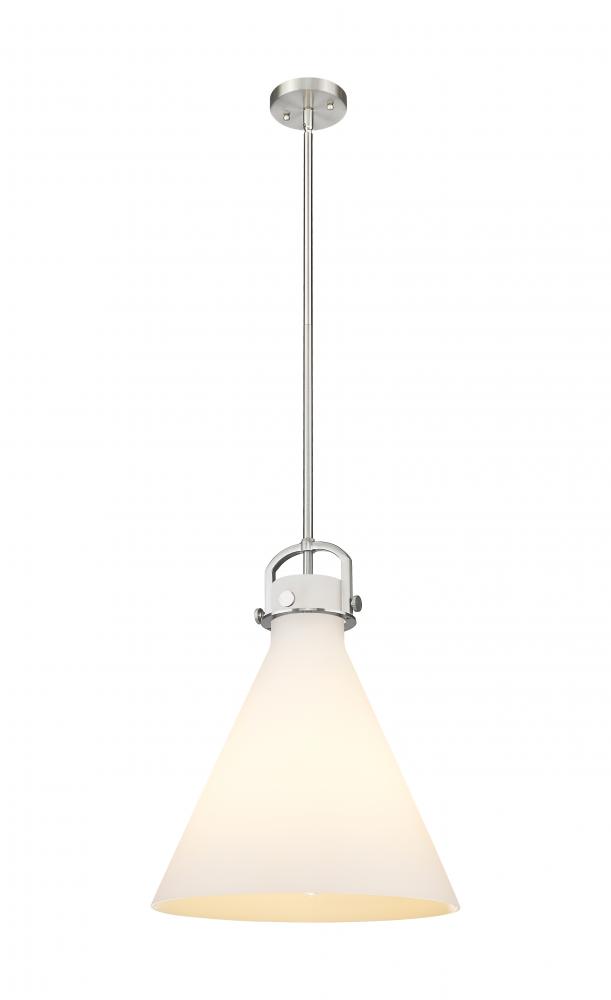 Newton Cone - 1 Light - 16 inch - Satin Nickel - Pendant