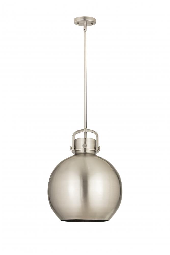 Newton Sphere - 1 Light - 14 inch - Satin Nickel - Multi Pendant